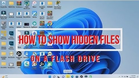how to show hidden files on a flash drive