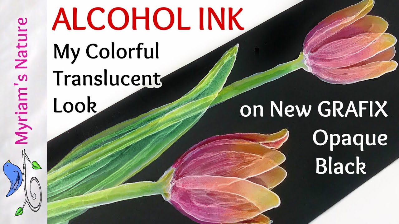Alcohol Ink On Grafix's New Opaque White Plastic by Joggles.com 