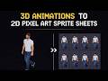 Convert 3D Animations into 2D Animated Pixel Art Sprite Sheets