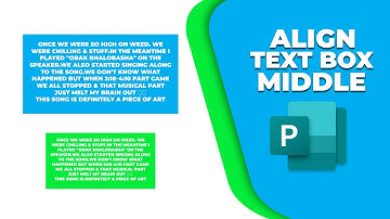 How to align text box middle in Publisher
