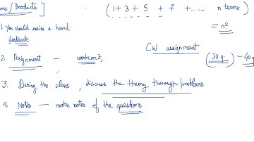 Algebra Session 1 - Sums and Products - Part 1.