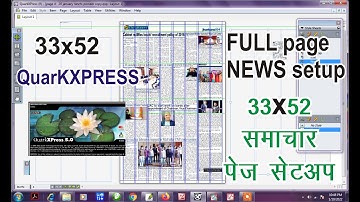 QuarKXpress full page NEWS Setup, क्वार्क एक्सप्रेस में फुल पेज समाचार कैसे लगायें Quark tutorial