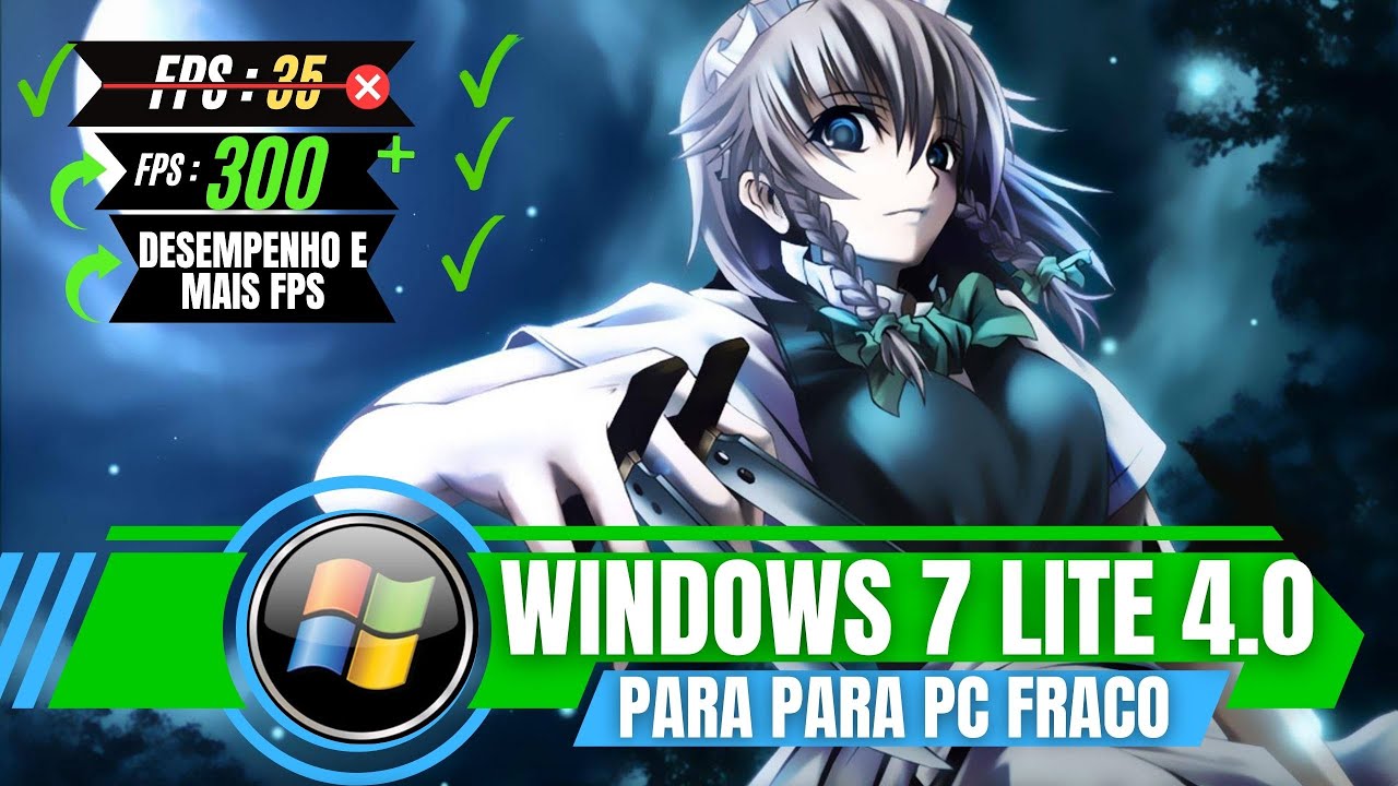 Windows 7 Lite  4.0 Black Consumindo Apenas 250  Megas De RAM | Ultra Leve Pc/Note Fraco