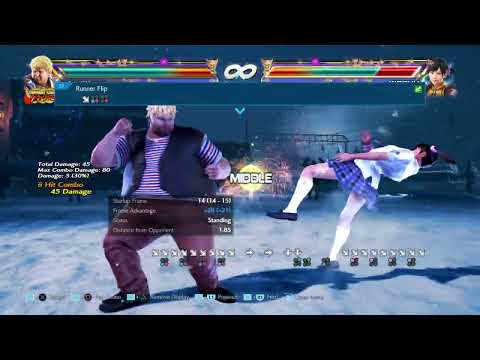 Bob df+3+4,4 Runner Flip Combo 60 Damage 9 Hits Season 4 TEKKEN™7_20220610072828