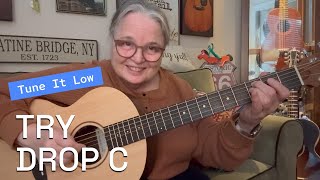 Drop C GUITAR Tuning * Easy Ideas ** Try It Out & Learn  #guitar      ( Lowden Gibson )