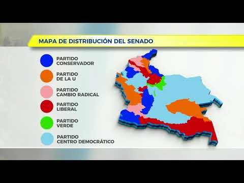 Mapa de Distribución del Senado en Colombia