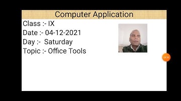 Class IX Computer Application 04 12 2021 By Mr  Praveen Singh