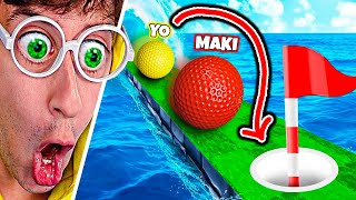 IMPOSIBLE ⛔ HOYO en UNO vs HERMANO 😂⛳! (Golf it) -  TEKENDO