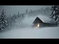 SNOWING BLIZZARD SOUNDS FOR SLEEP ❄️ HOWLING WINTER WIND AMBIENCE