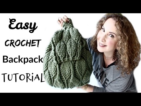 Easy Crochet Leaves BackPack Tutorial