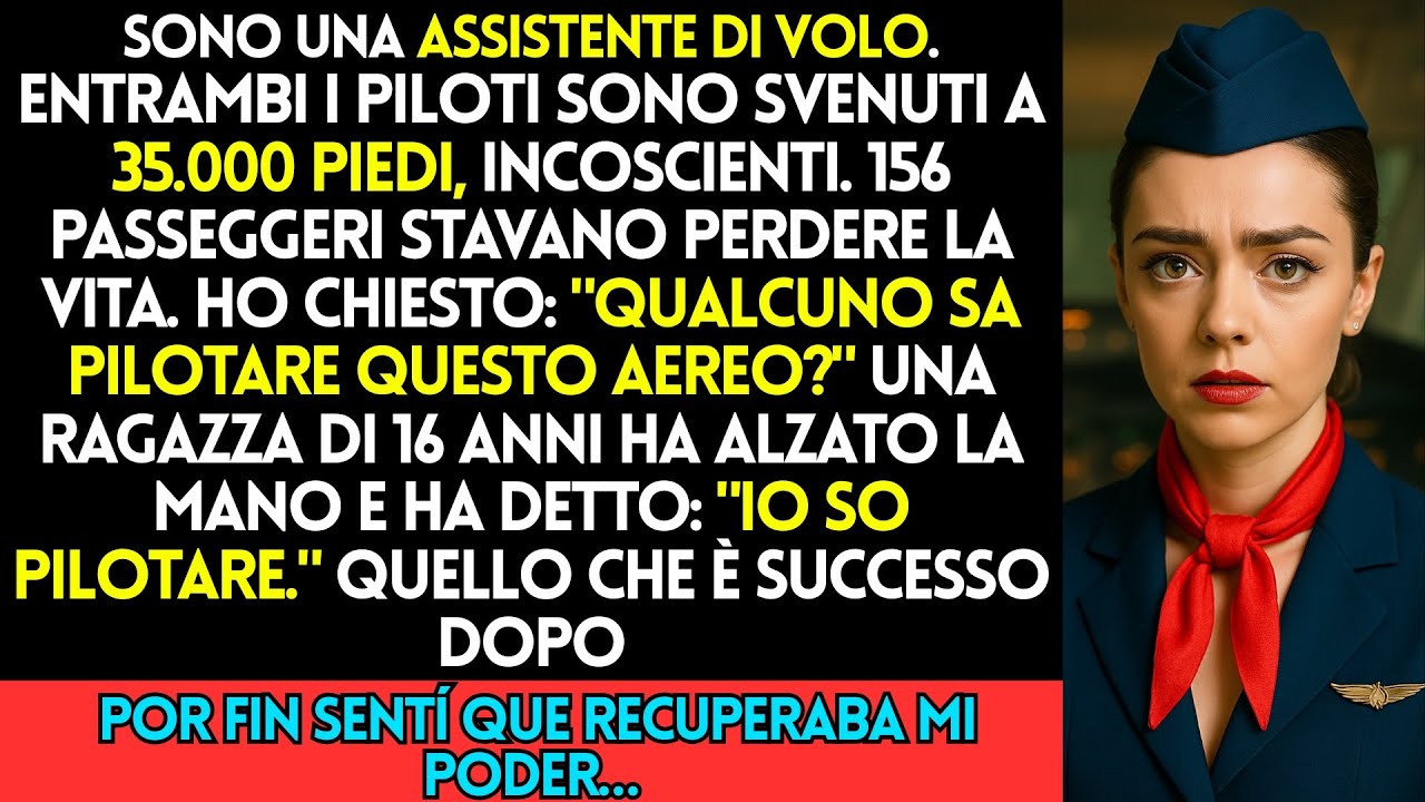 Il terzo giorno come capocabina, stavo servendo il caffè quando la porta della cabina di pilotaggio si spalancò: il copilota era bianco come un lenzuolo e mi sussurrò "Il comandante non respira"....
