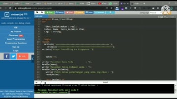 PEMROGRAMAN PASCAL || CASE OF DAN REPEAT UNTIL || MENGHITUNG HARGA TIKET PESAWAT