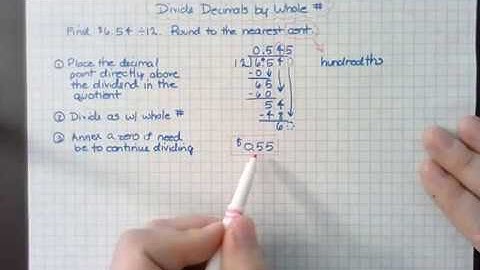 5.NBT.7-Divide Decimals by Whole Numbers