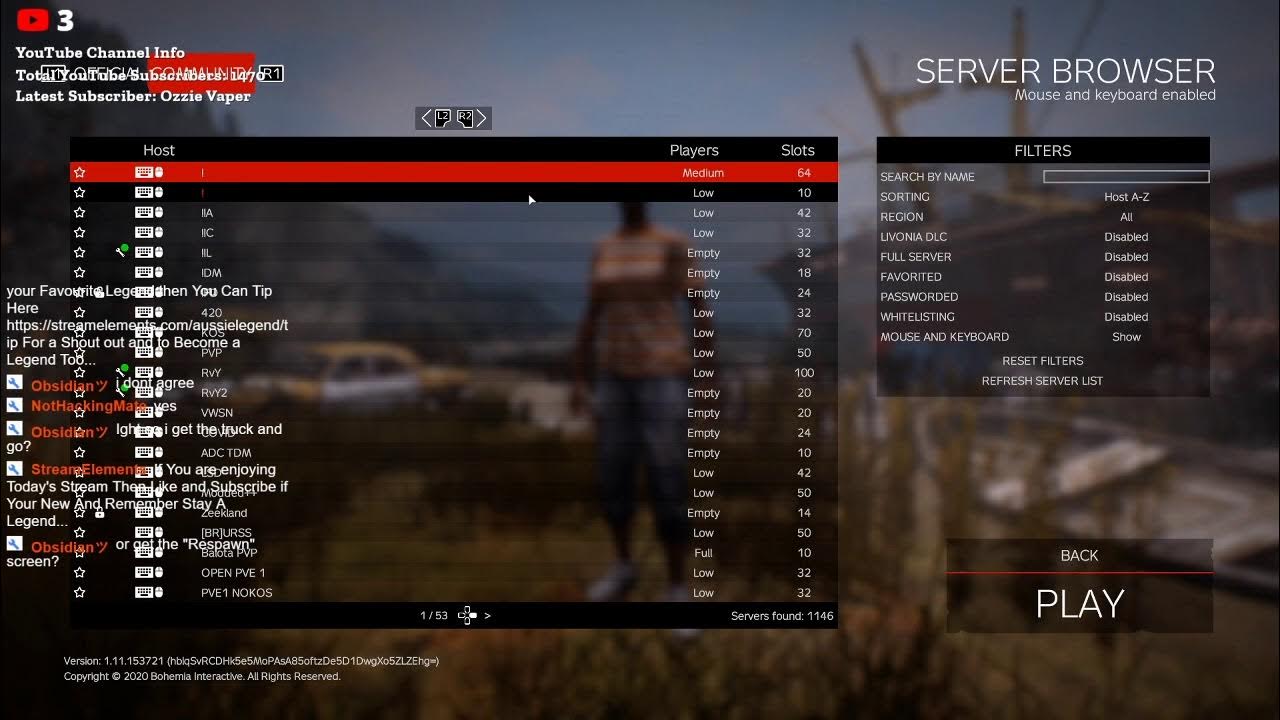 DayZ Ps4 Comunity Servers 8 Live Stream YouTube