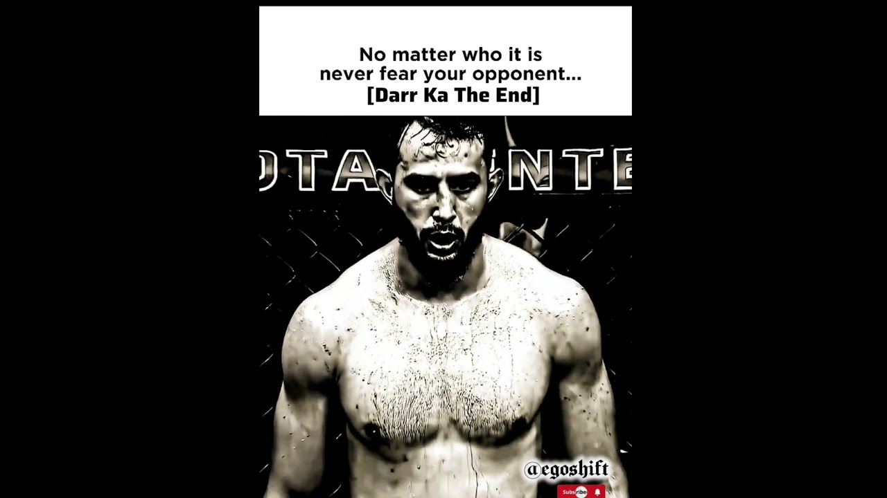  Fear No Opponent Be Unstoppable Motivational Shorts