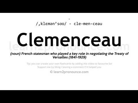 Clemenceau መካከል አጠራር | Clemenceau ትርጉም