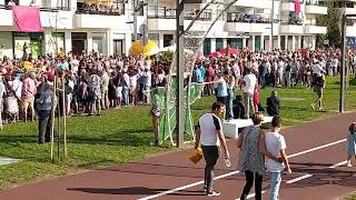 Espinho, Aveiro, Portugal. Área metropolitana do Porto. Procissão a decorrer, rua 8. Domingo,18/9/22