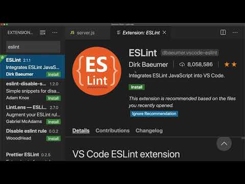 Vídeo: Como faço para usar o código ESLint no Visual Studio?