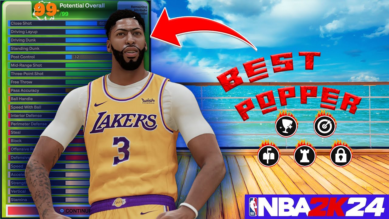 BEST POPPER BUILD IN NBA2K24 is a DEMON!!