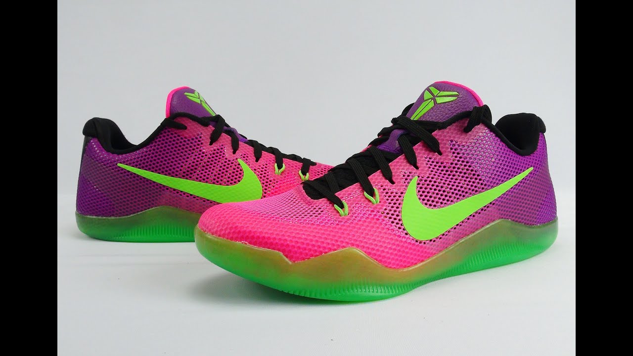 kobe 11 pink and green