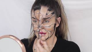 Girl Does Amazing Optical Illusion Makeup On Her Face Looking Like Cracked Gl - 1090775
