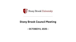 Stony Brook Council Meeting - October 2025