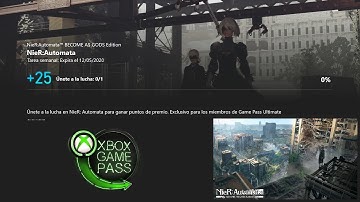 Tarea Game Pass (Semanal) Únete a la lucha - Nier Automata