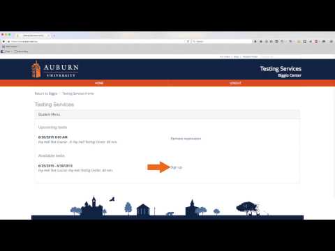 Students - How to use Auburn University's Testing Services Website