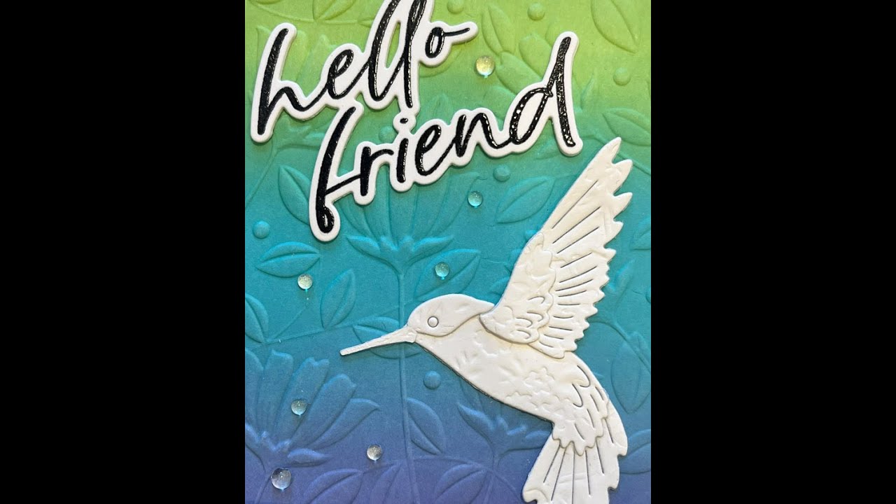 QUICK NEW TECHNIQUE Card Uses 2 Embossing Folders - YouTube