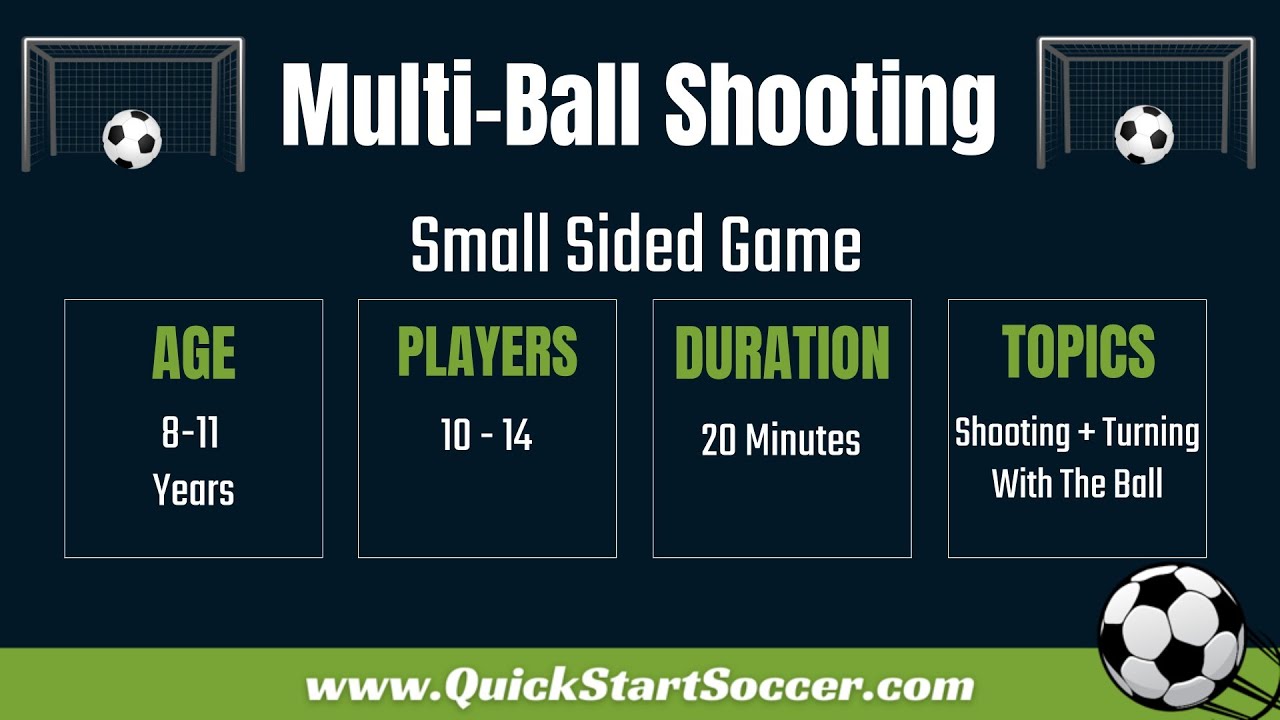 Small Sided Soccer Drill - Multi Ball Shooting