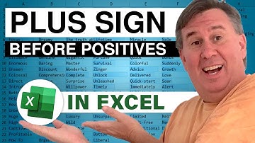Excel - Show a Plus Sign Before Positive Numbers in Excel - Episode 521