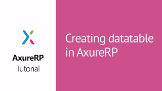 AxureRP Tutorial: How to create datatable in AxureRP 9 using repeater.