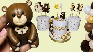 How to Make a Fondant Teddy Bear - Fondant Sugar Cookies - Teddy Bear Cake Design