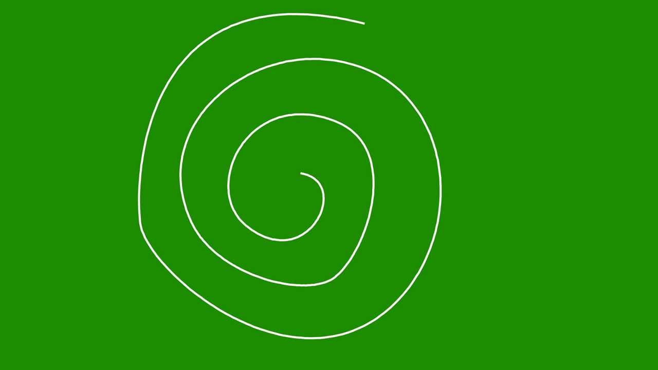 Simple Spiral Reveal - Free Green Screen Animation