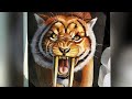Тигр гуашью 🎨 #art #гуашь #краски #изображение #рисунок #тигр #подарок #арт