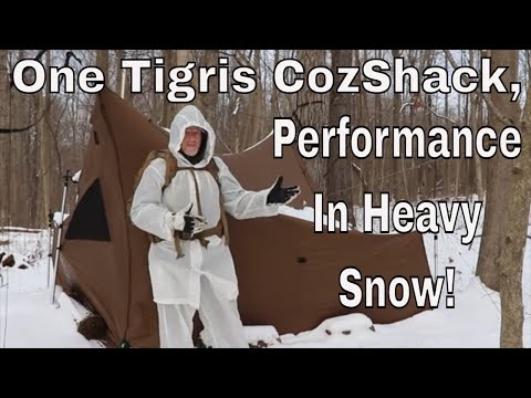 One Tigris CozShack in Heavy Snow!