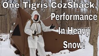 One Tigris CozShack in Heavy Snow!
