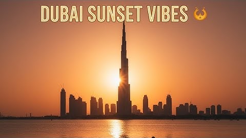 Dubai Sunset 🌅 | Magical Golden Hour View | Beautiful Dubai Beach Vibes 🏖️✨