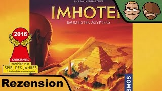 Imhotep (nominiert zum Spiel des Jahres 2016) - Brettspiel - Board Game - Review