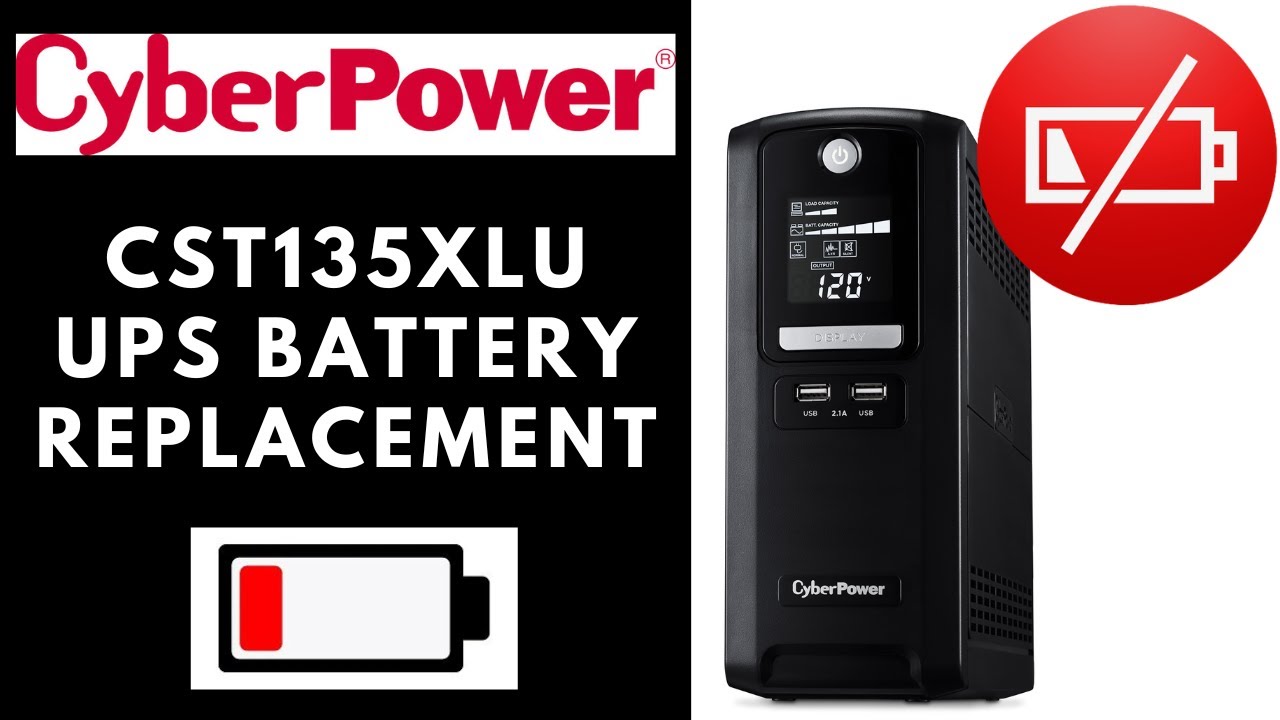 Как заменить аккумулятор в ИБП CyberPower 1350VA CST135XLU.