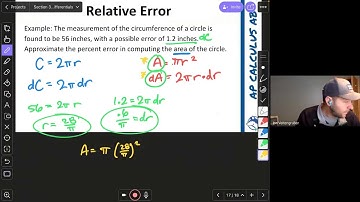 Calc AB Section 3-9 Using Differentials to Find Relative Error