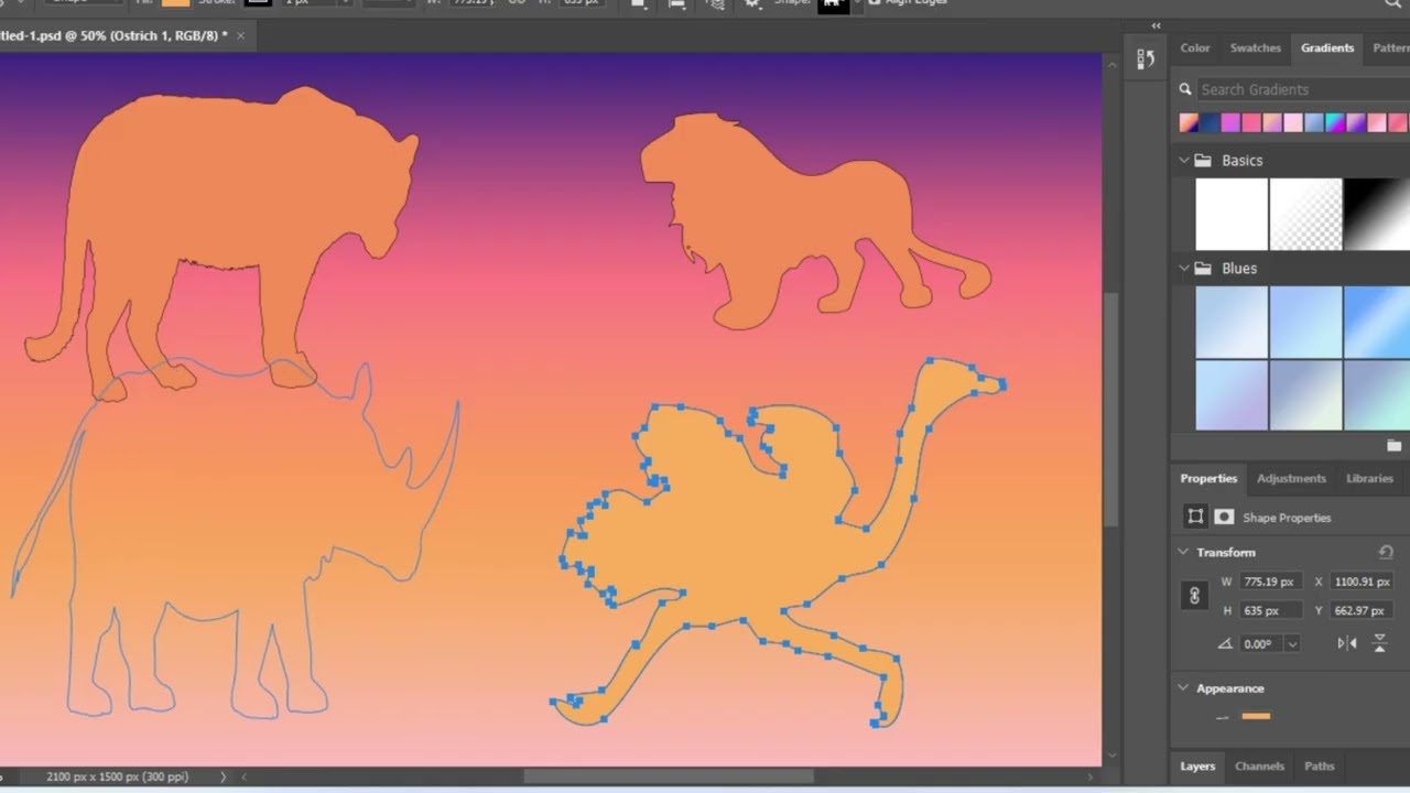 How to Make Multiple Shapes with Shape Tools in Adobe Photoshop