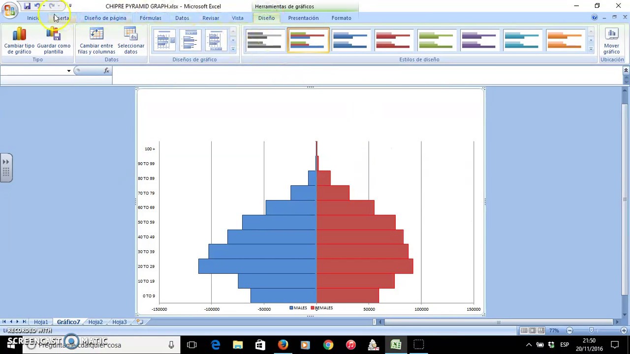 How To Create Pyramid Chart In Excel 2016