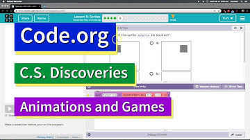 Sprites Lesson 6.5 Code.org Tutorial with Answers - Unit 3 Animation and Games CS Discoveries
