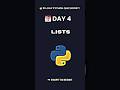 Python Coding Challenge DAY 4 Lists time Quiz! #shorts #python