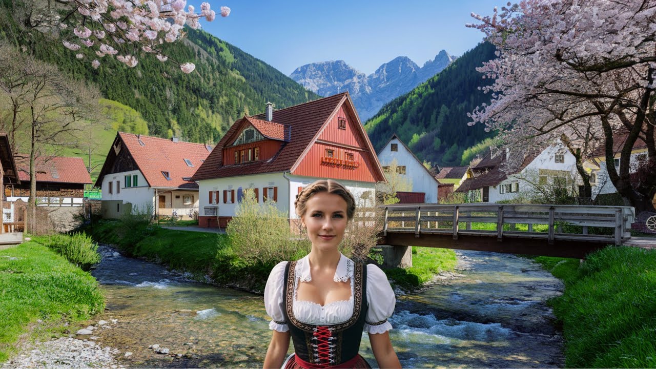 ИЗОЛИРОВАННАЯ НЕМЕЦКАЯ ДЕРЕВНЯ В ГОРНАХ. ЖИЗНЬ В НЕМЕЦКОМ АУТБЭКЕ