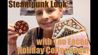 Steampunk Look with the Too Faced Christmas Cookie House Party Palette