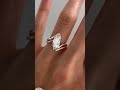 Half Bezel Set Marquise Cut Lab Grown Engagement Ring Set Bridal Sets Wedding Ring Set