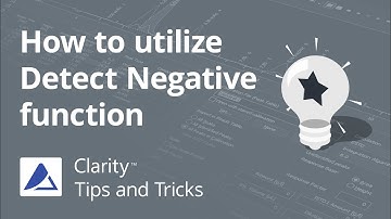 How to utilize Detect Negative function