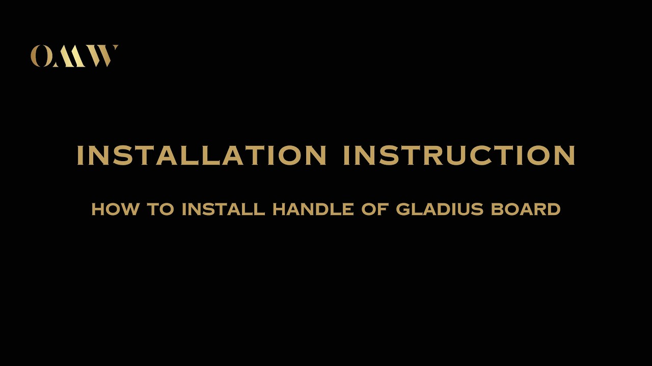 Watch OMW Boards' official Gladius video on YouTube.